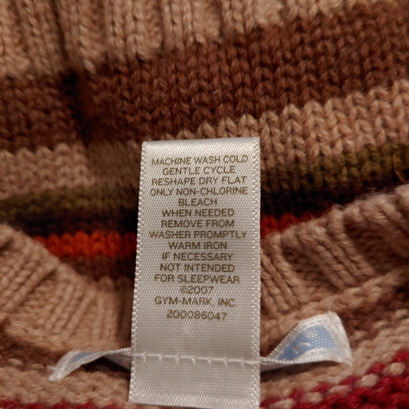 Janie And Jack Fall Harvest Striped Pullover Sweater Size 5 5T - Picture 3 of 4